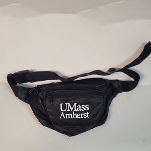 EUC Hit UMass Amherst Black Waist Fanny Pack Bag w/adjustable Straps